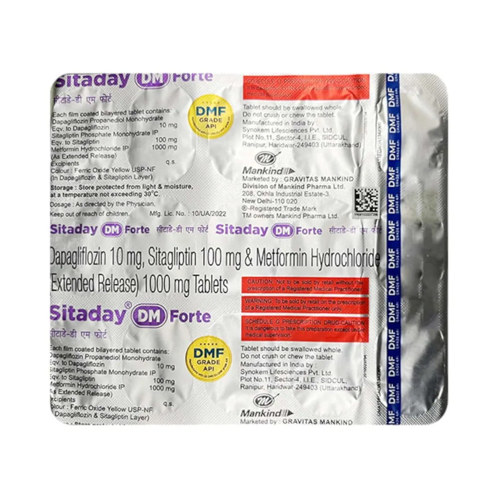 Sitaday Dm Forte Strip Of 15 Tablets