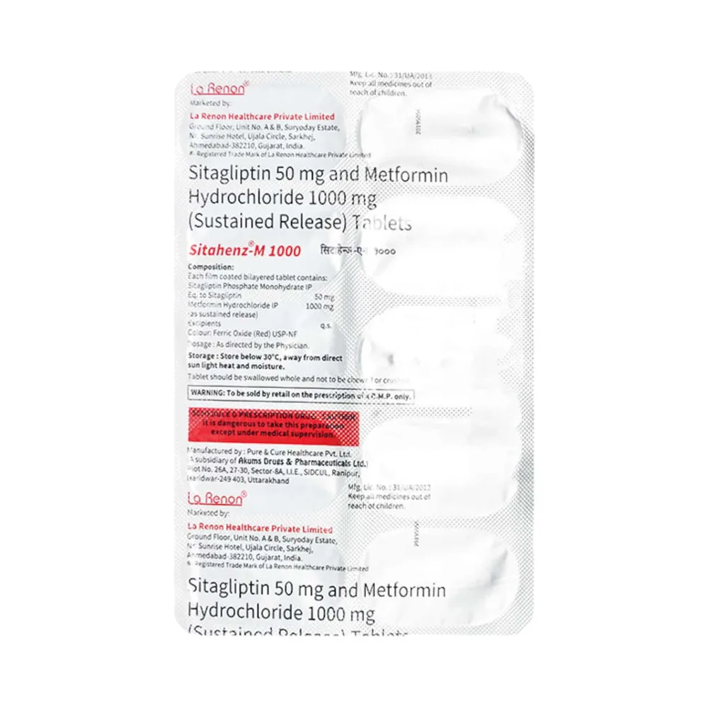 Sitahenz M 1000mg Strip Of 10 Tablets