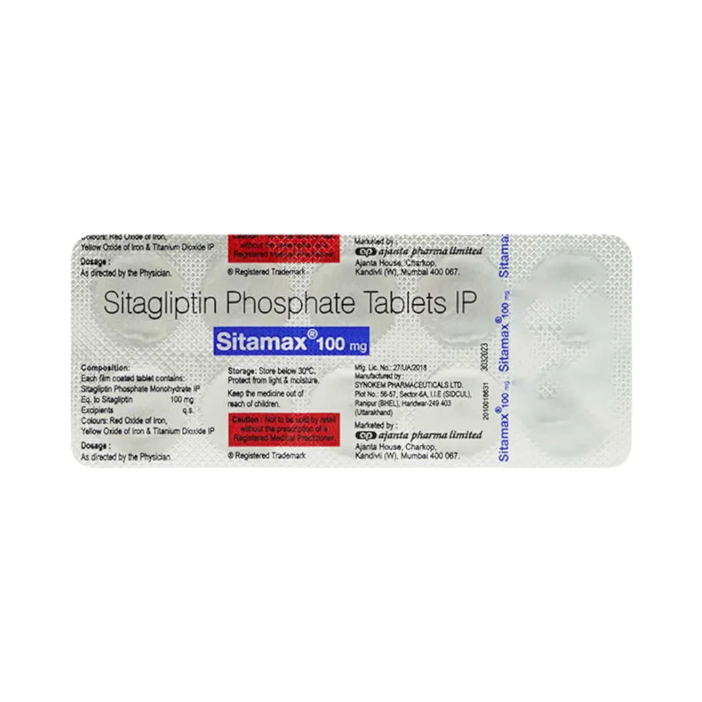 Sitamax 100mg Strip Of 10 Tablets