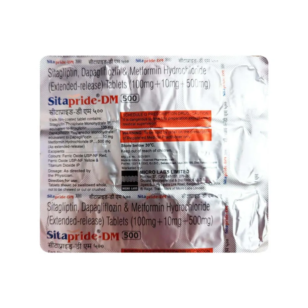 Sitapride Dm 500mg Strip Of 15 Tablets