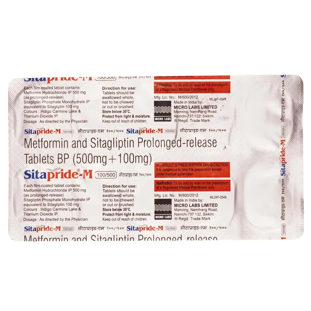 Sitapride M 100/500mg Strip Of 10 Tablets