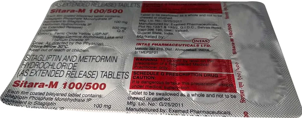 Sitara M 100/500mg Strip Of 10 Tablets