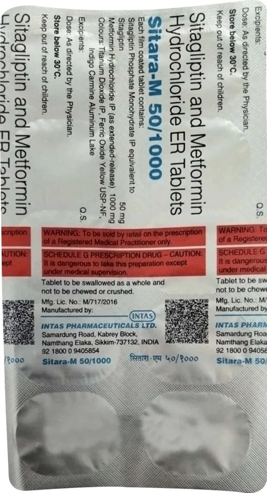 Sitara M 50/1000mg Strip Of 10 Tablets