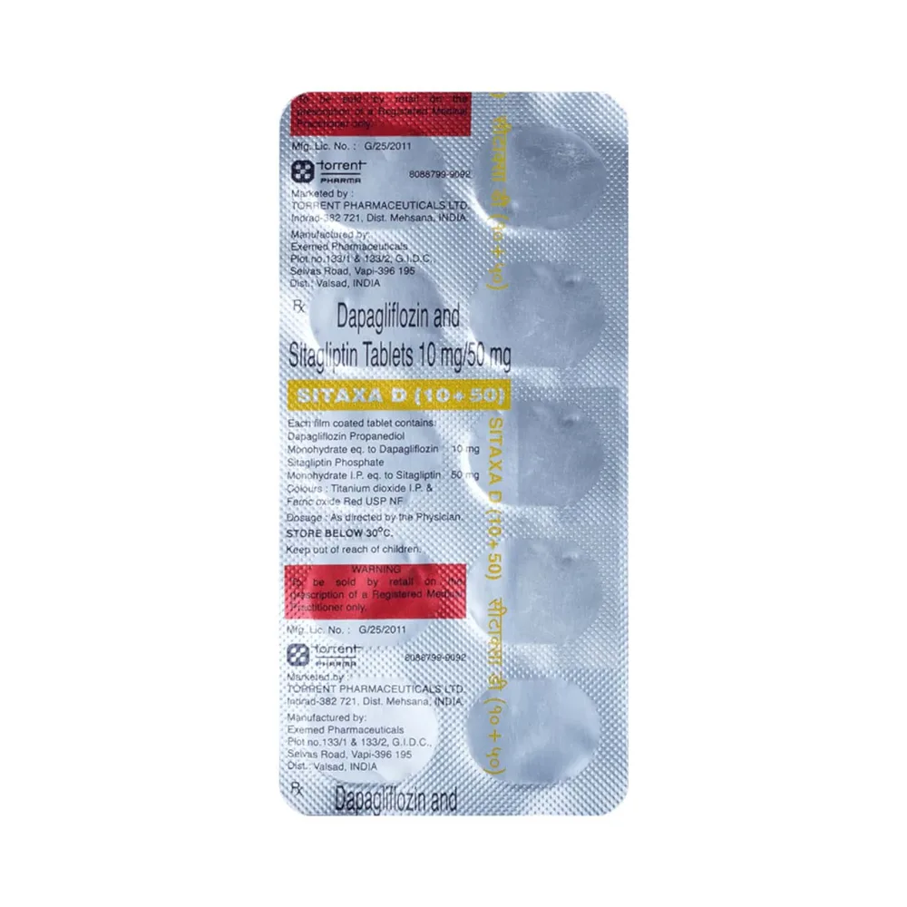 Sitaxa D 10/50mg Strip Of 10 Tablets