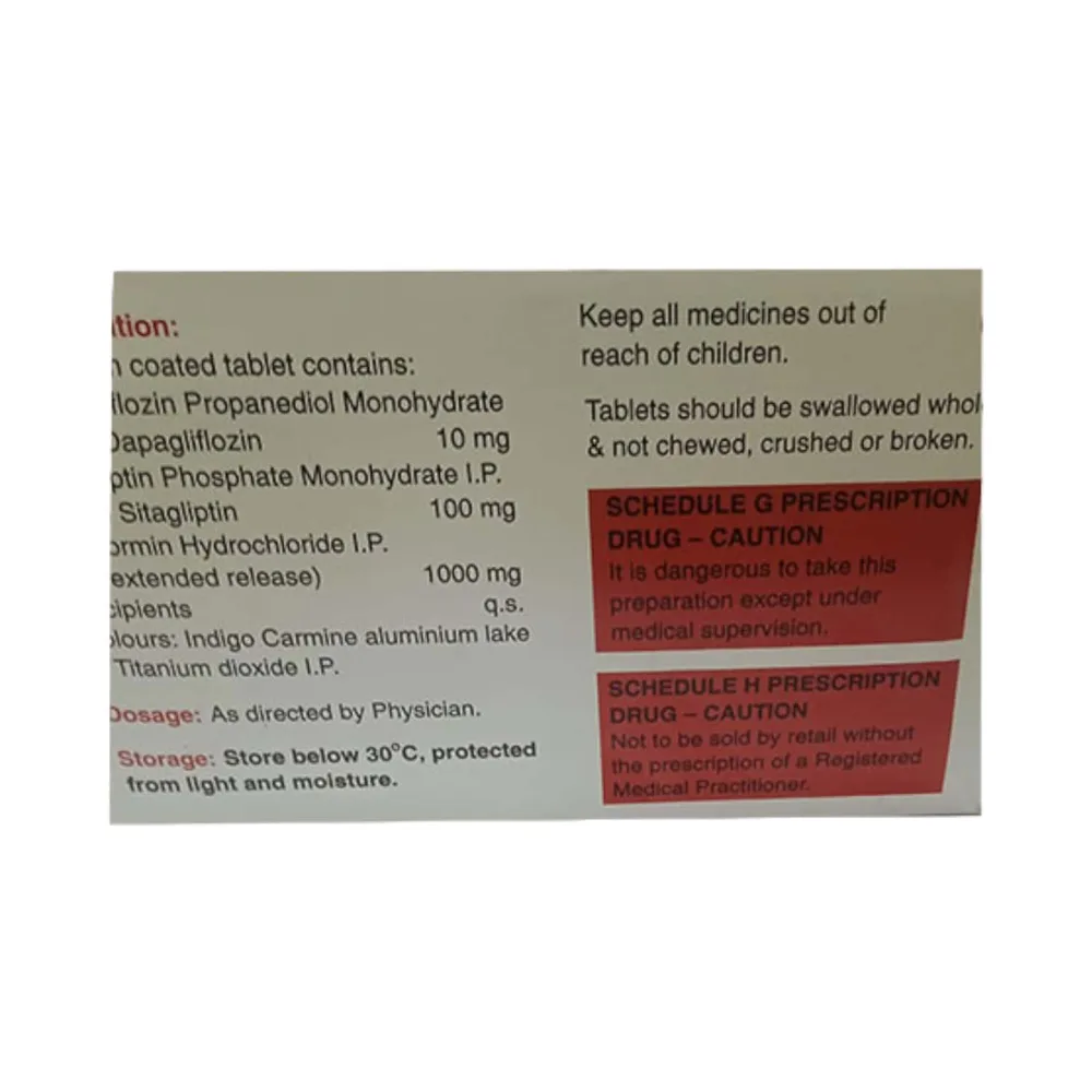 Sitazit Dm Er 1000/10mg Strip Of 10 Tablets