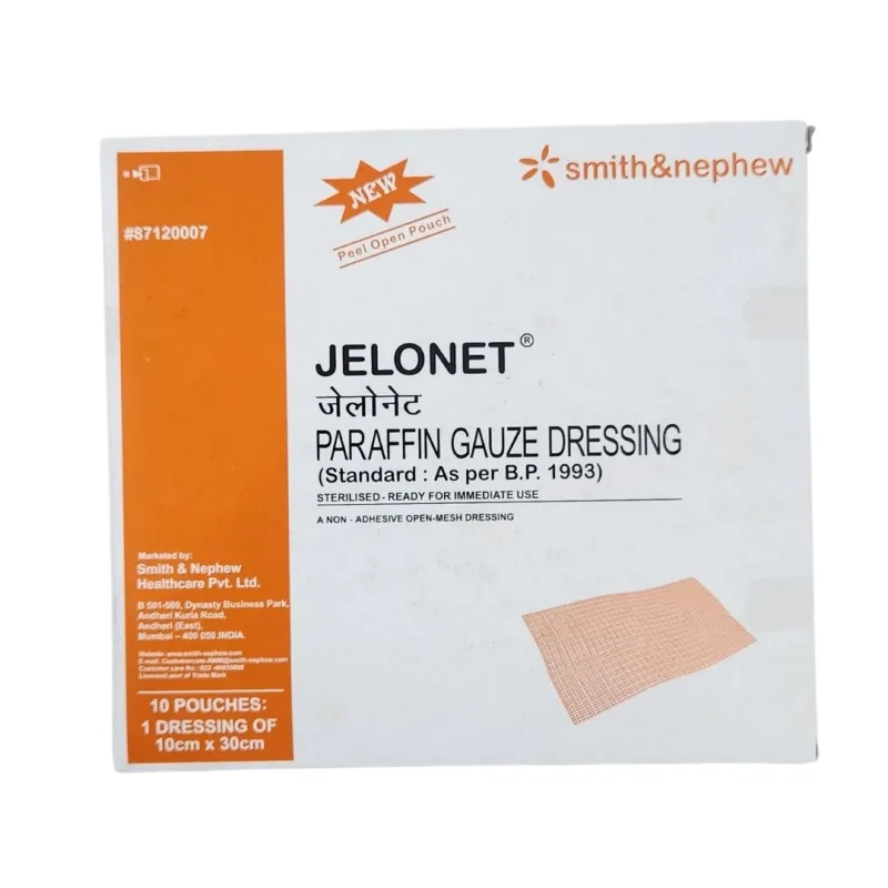 Smith and Nephew - Jelonet 10cm*30cm -10 Foils Paraffin Gauze Dressing