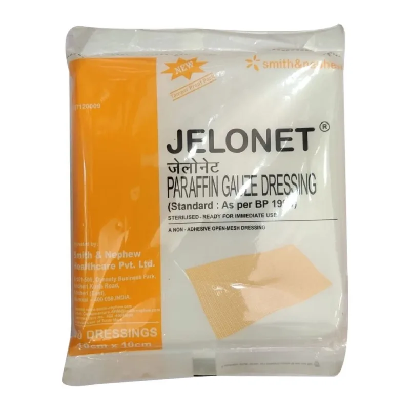 Smith and Nephew - Jelonet  10cm*10cm - 5 Dressing - 10 Foils Paraffin Gauze Dressing