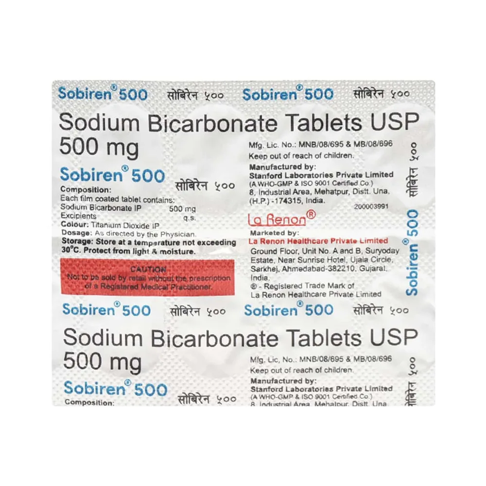 Sobiren 500mg Strip Of 10 Tablets