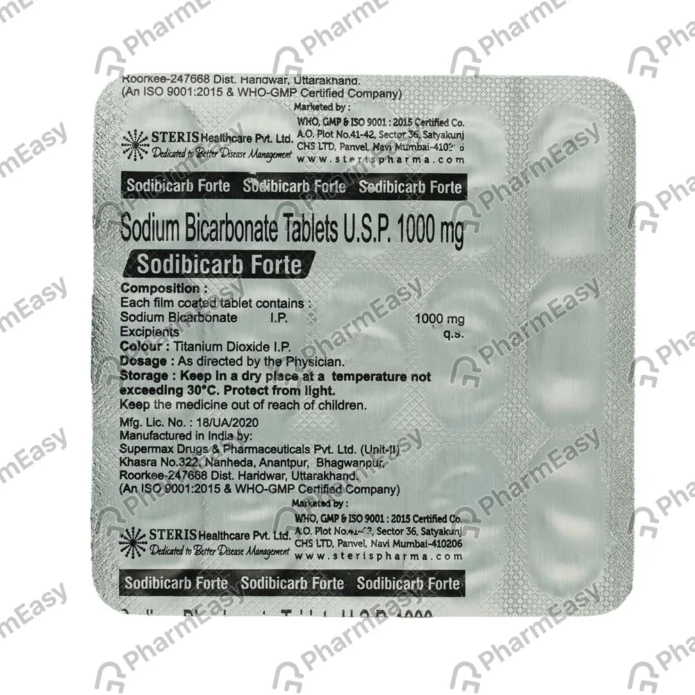 Sodibicarb 500mg Strip Of 15 Tablets