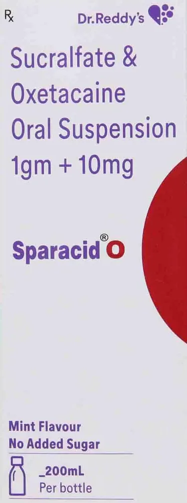 Sparacid O Mint Flavour Bottle Of 200ml Suspension