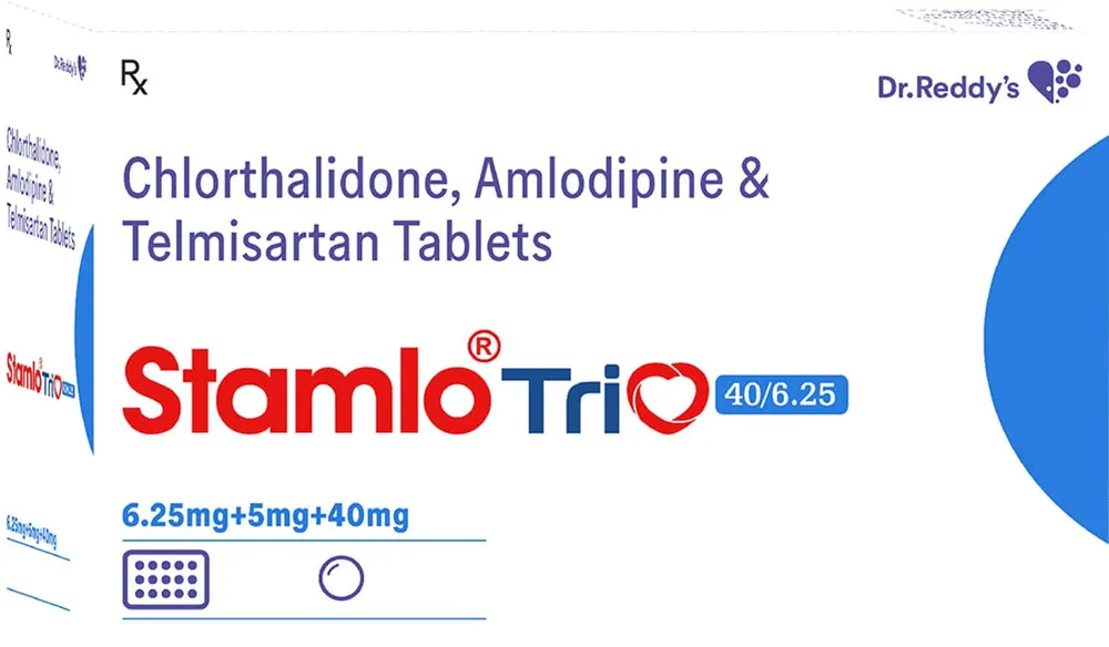 Stamlo Trio 40/6.25mg Strip Of 15 Tablets