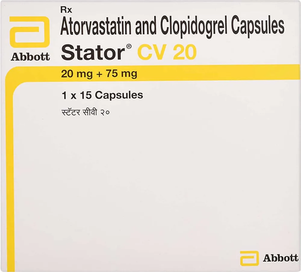 Stator Cv 20mg Strip Of 15 Capsules