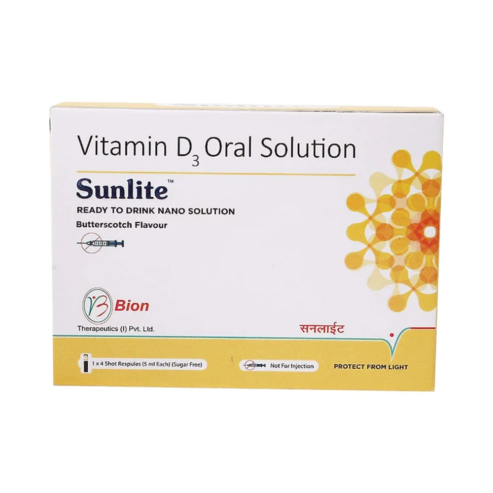 Sunlite Butterscotch Flavour Sugar Free Bottle Of 5ml Oral Solution (Pack Of 4)