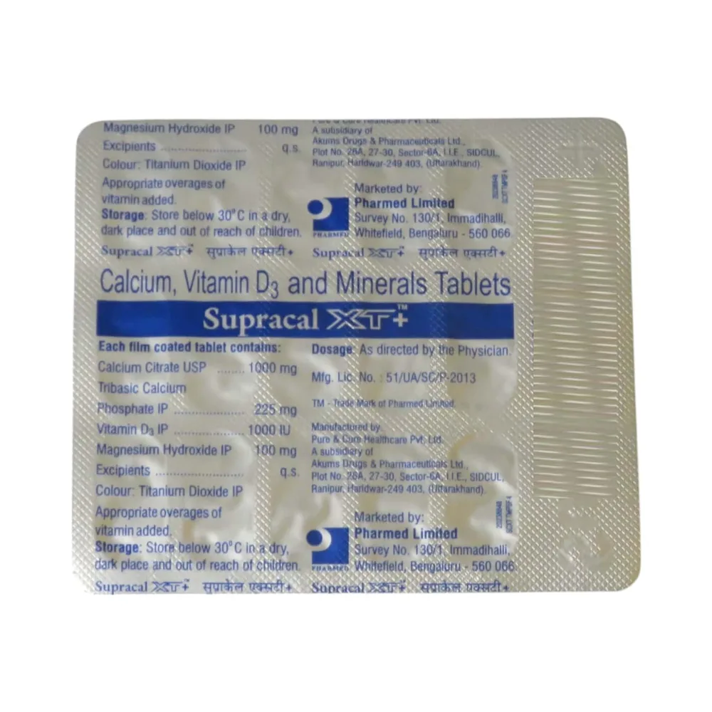 Supracal Xt Plus Strip Of 15 Tablets