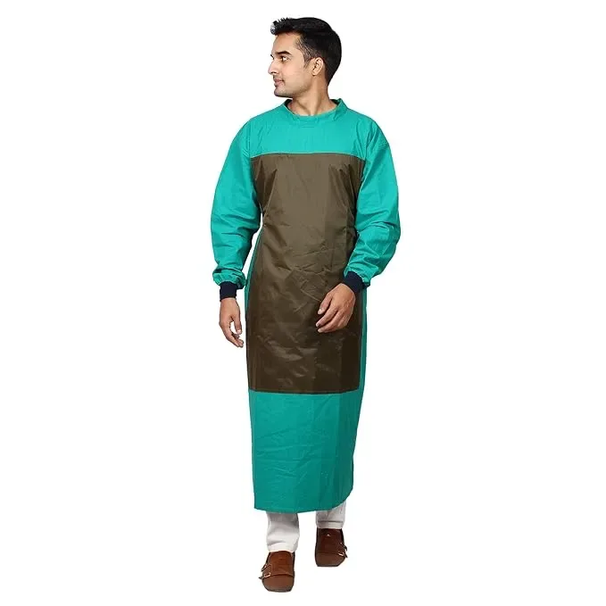 Unisex Doctor/Surgeon Reusable Reinforced Surgical OT Gown Universal Green