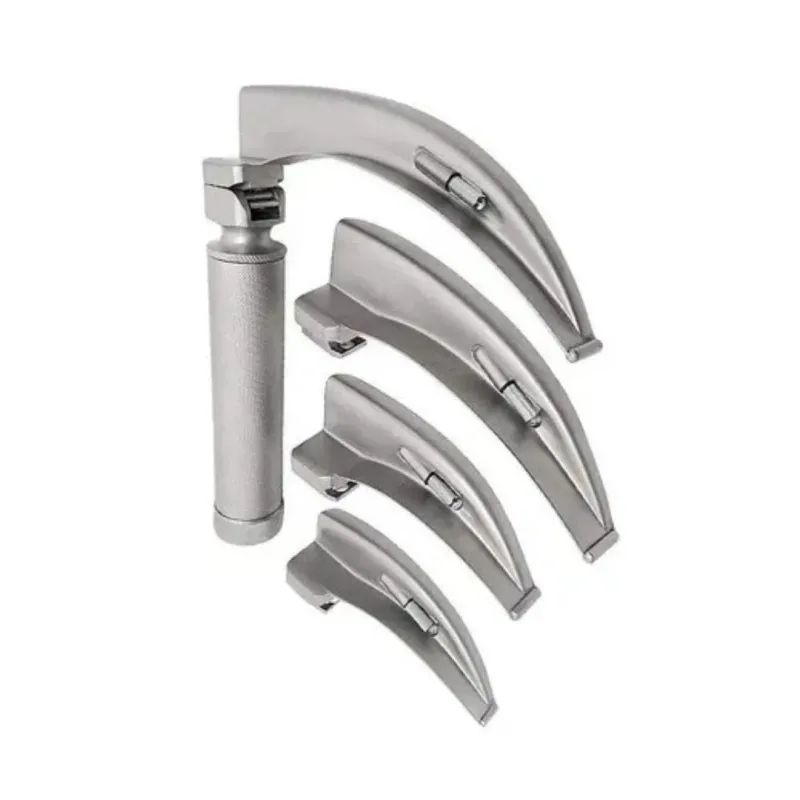 Laryngoscope Set With LED Light - 4 blade Adult