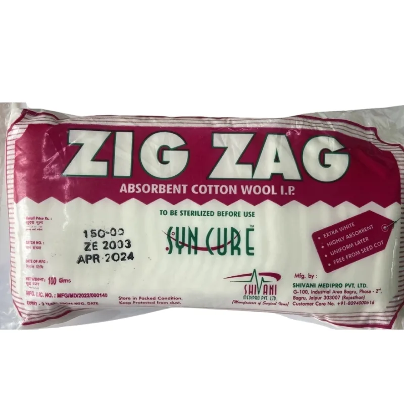 Zig Zag Absorbent Cotton Wool (500 Gm)