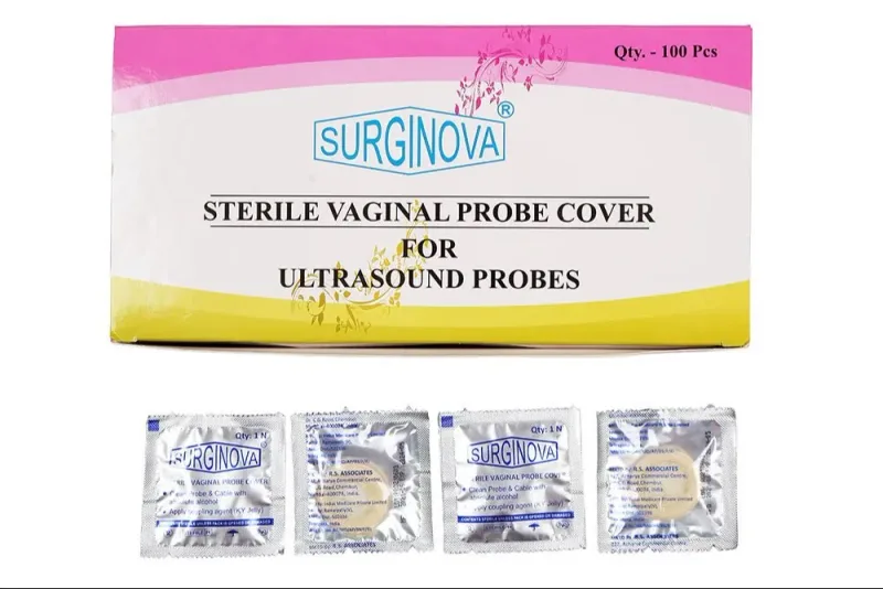 Surginova Sterile Vaginal Probe Covers Ultrasound Machine Sterile Vaginal Probe Cover Pack of 100