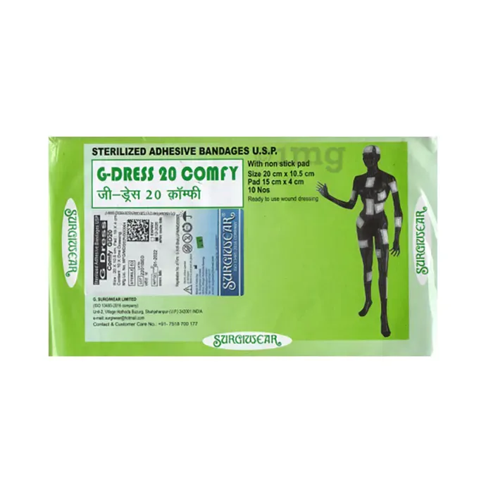 Surgiwear G-Dress 20 Comfy - Sterilized Adhesive Bandages | 10 Pieces