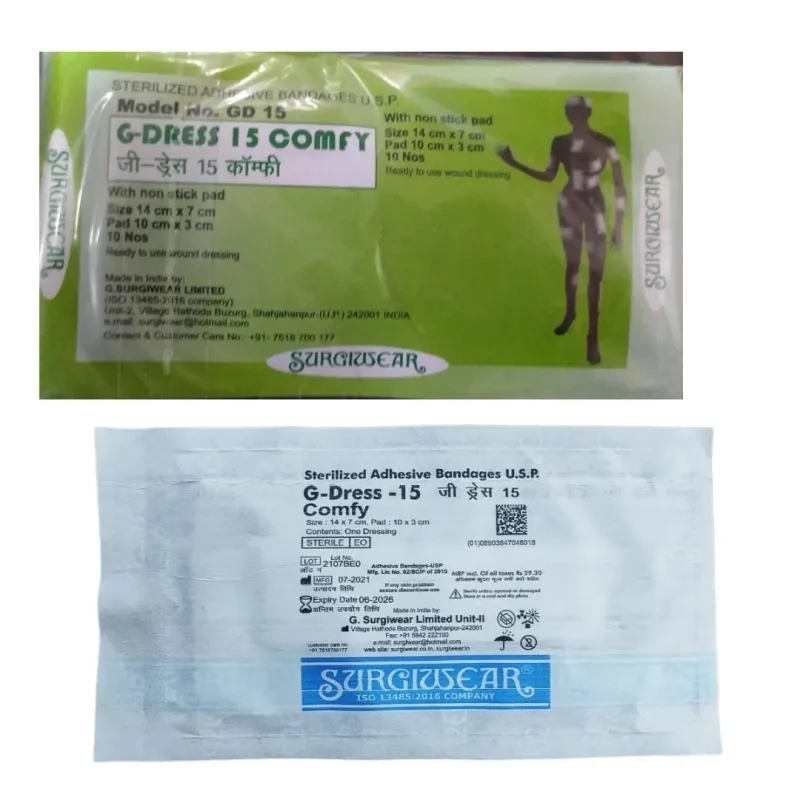 Surgiwear G-Dress 15 Comfy - Sterilized Adhesive Bandages | 10 Pieces