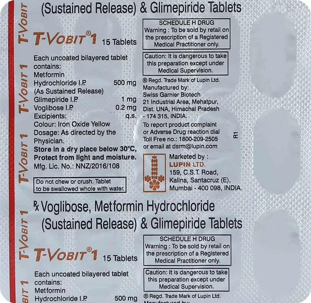 T Vobit 1mg Strip Of 15 Tablets