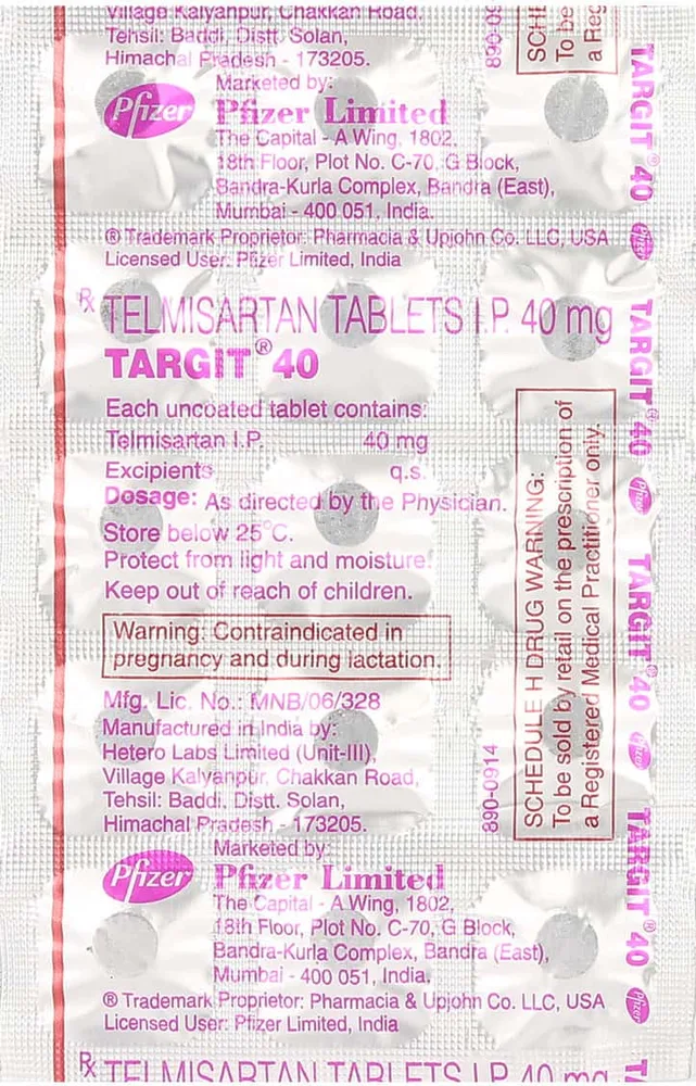 Targit 40mg Strip Of 15 Tablets