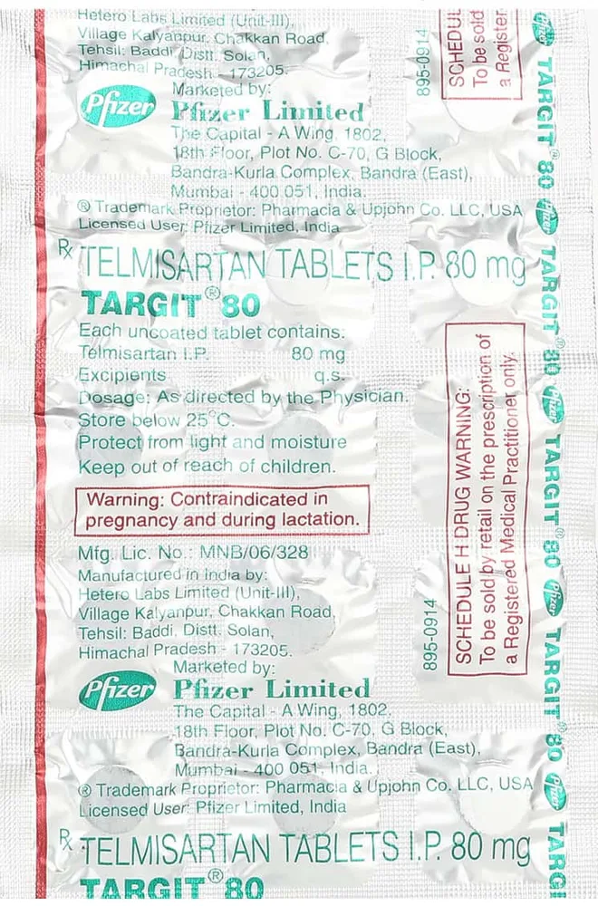 Targit 80mg Strip Of 15 Tablets