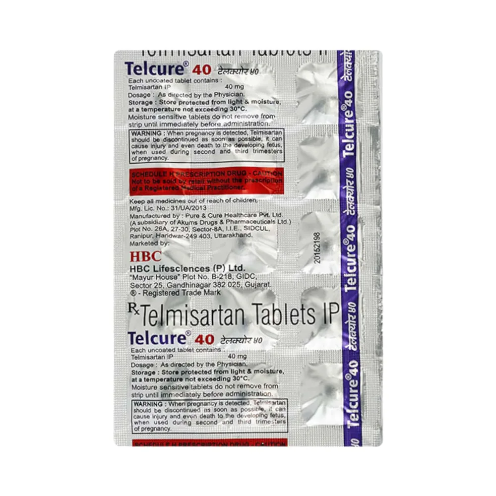 Telcure 40mg Strip Of 15 Tablets