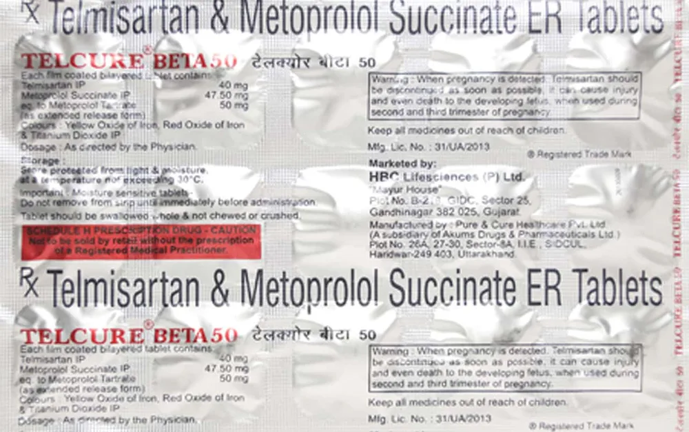 Telcure Beta 50mg Strip Of 15 Tablets