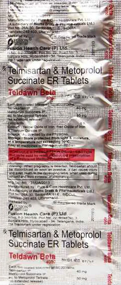 Teldawn Beta 40/50mg Strip Of 10 Tablets