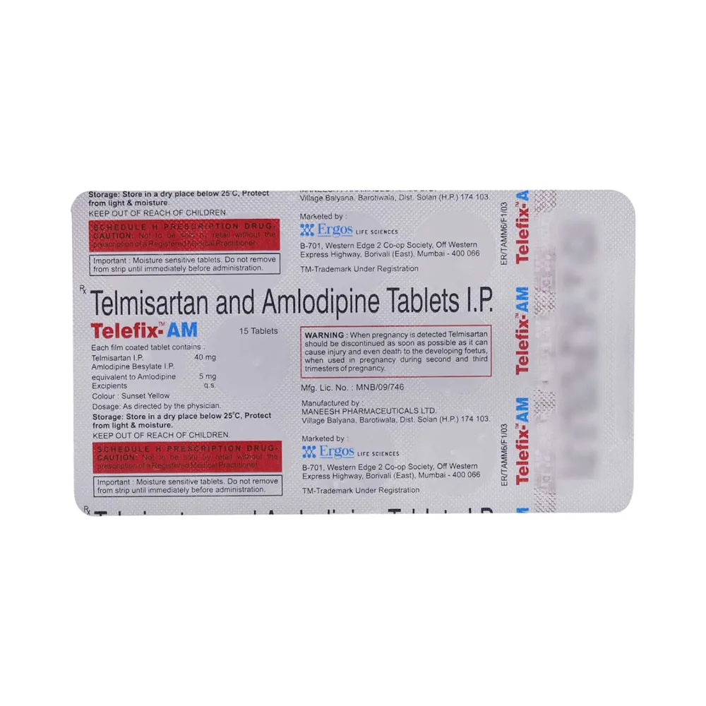 Telefix Am 40mg Strip Of 15 Tablets