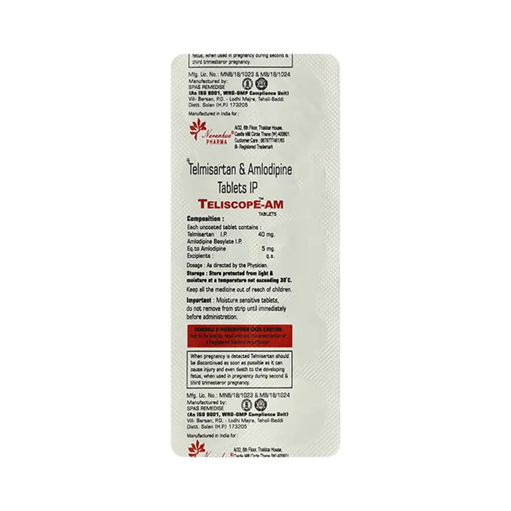 Teliscope Am 40mg Strip Of 10 Tablets