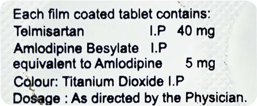 Telmisim Am 40 Mg Tablet 10