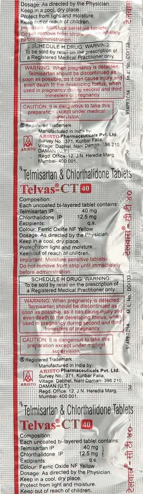 Telvas Ct 40mg Strip Of 10 Tablets