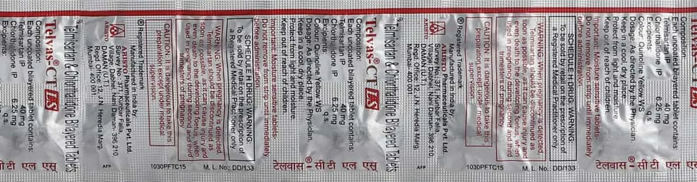 Telvas Ct Ls Strip Of 10 Tablets