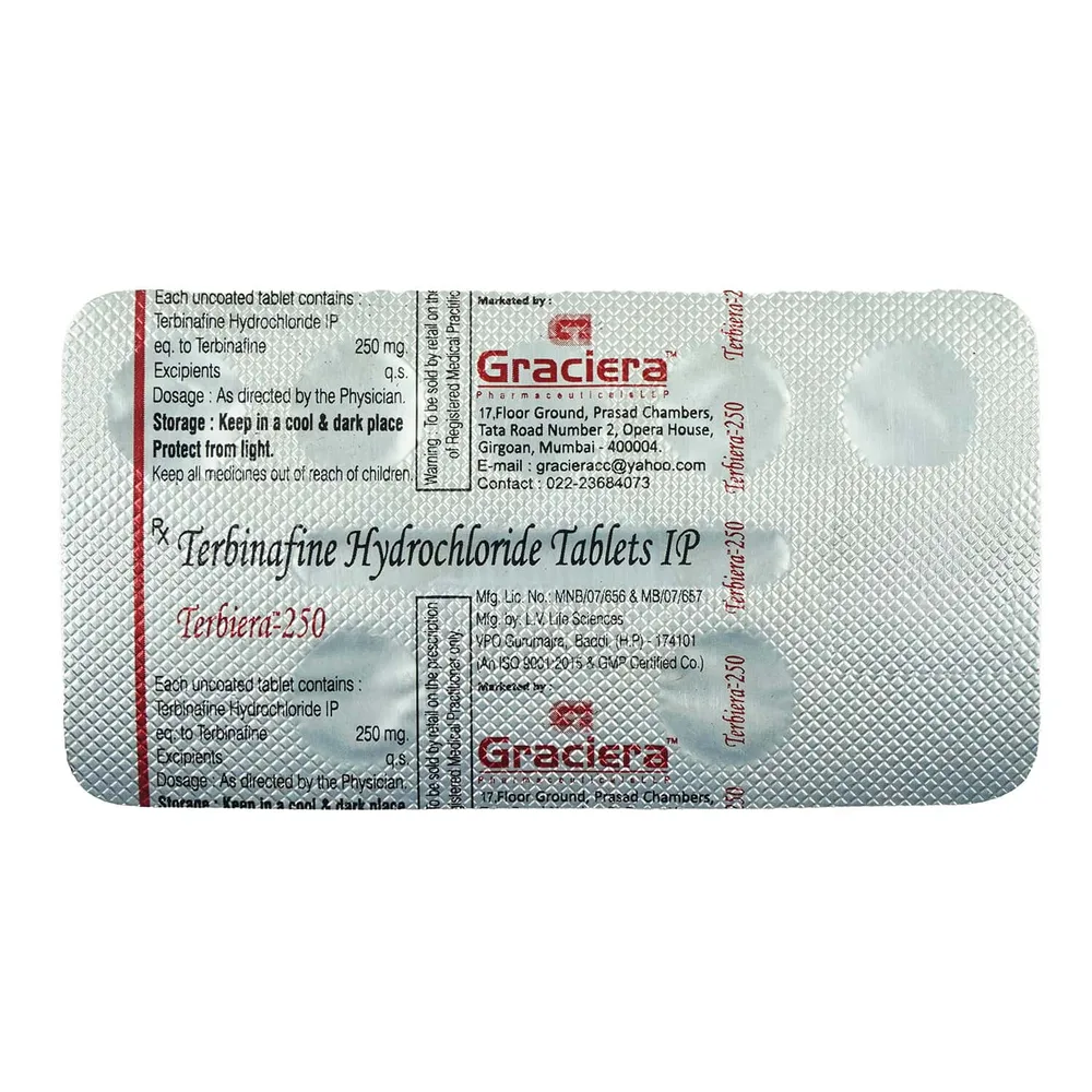 Terbiera 250mg Strip Of 7 Tablets