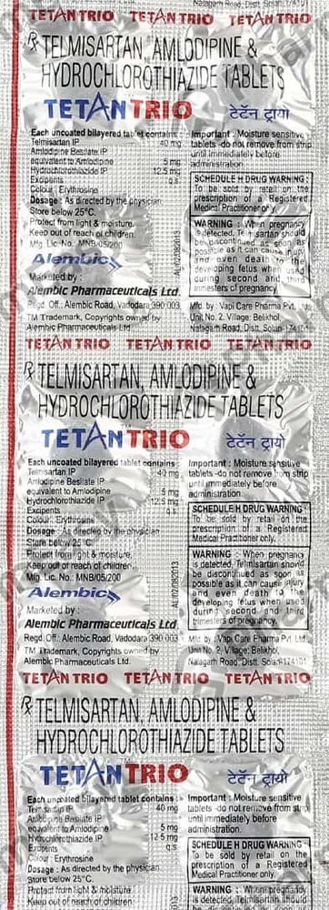 Tetan Trio Strip Of 10 Tablets