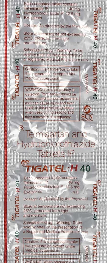 Tigatel H 40mg Strip Of 10 Tablets