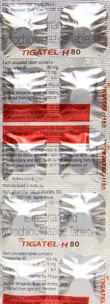 Tigatel H 80mg Strip Of 10 Tablets