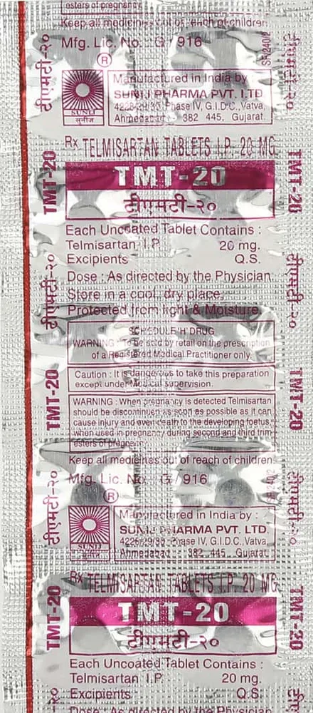 Tmt 20mg Strip Of 10 Tablets