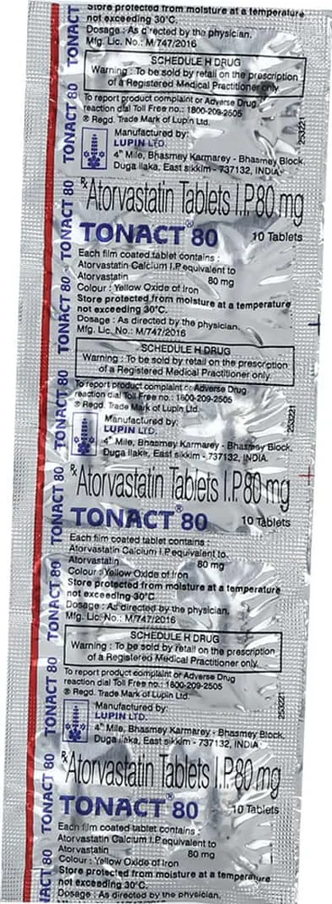 Tonact 80mg Strip Of 10 Tablets