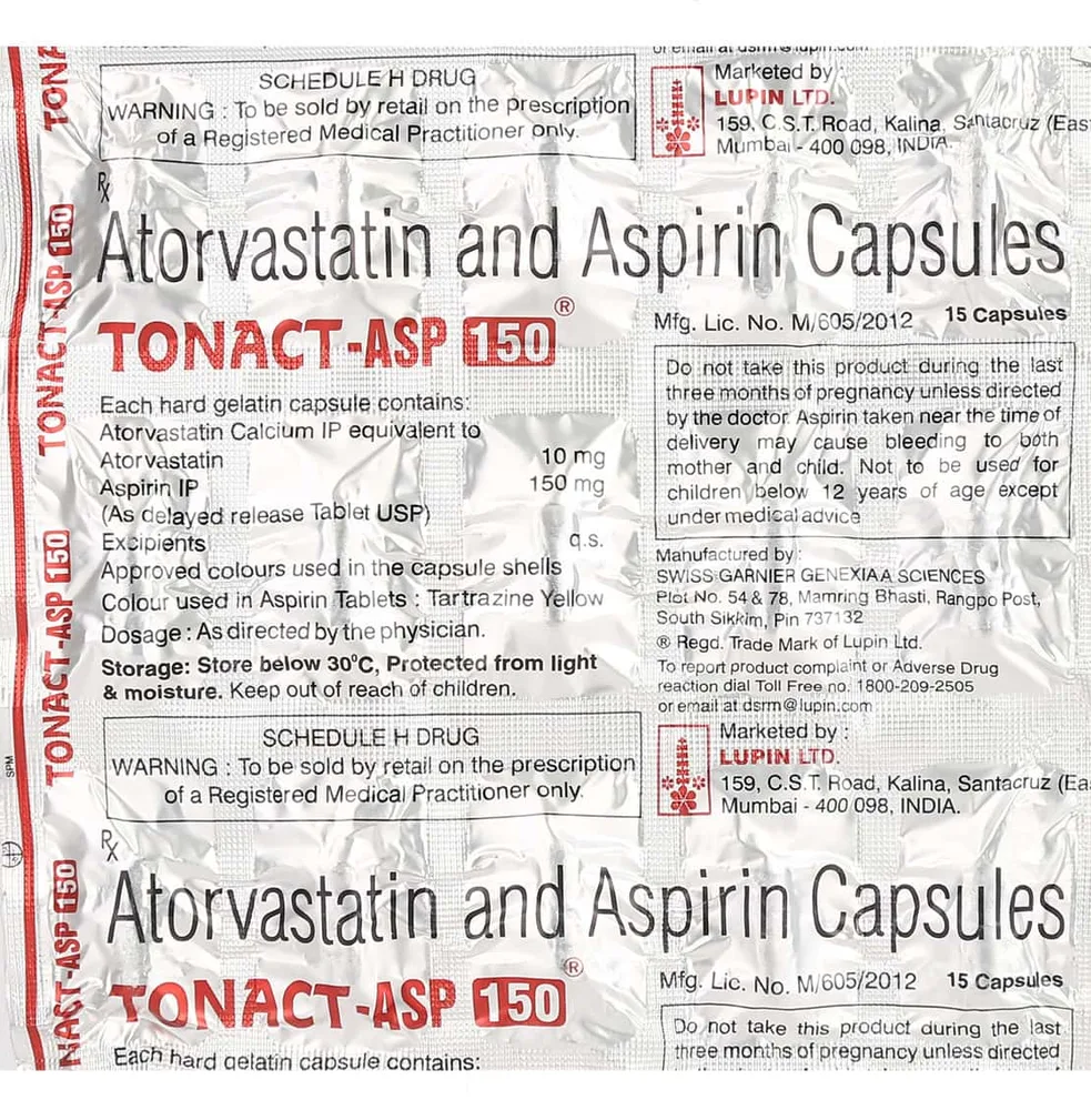 Tonact Asp 150mg Strip Of 15 Capsules