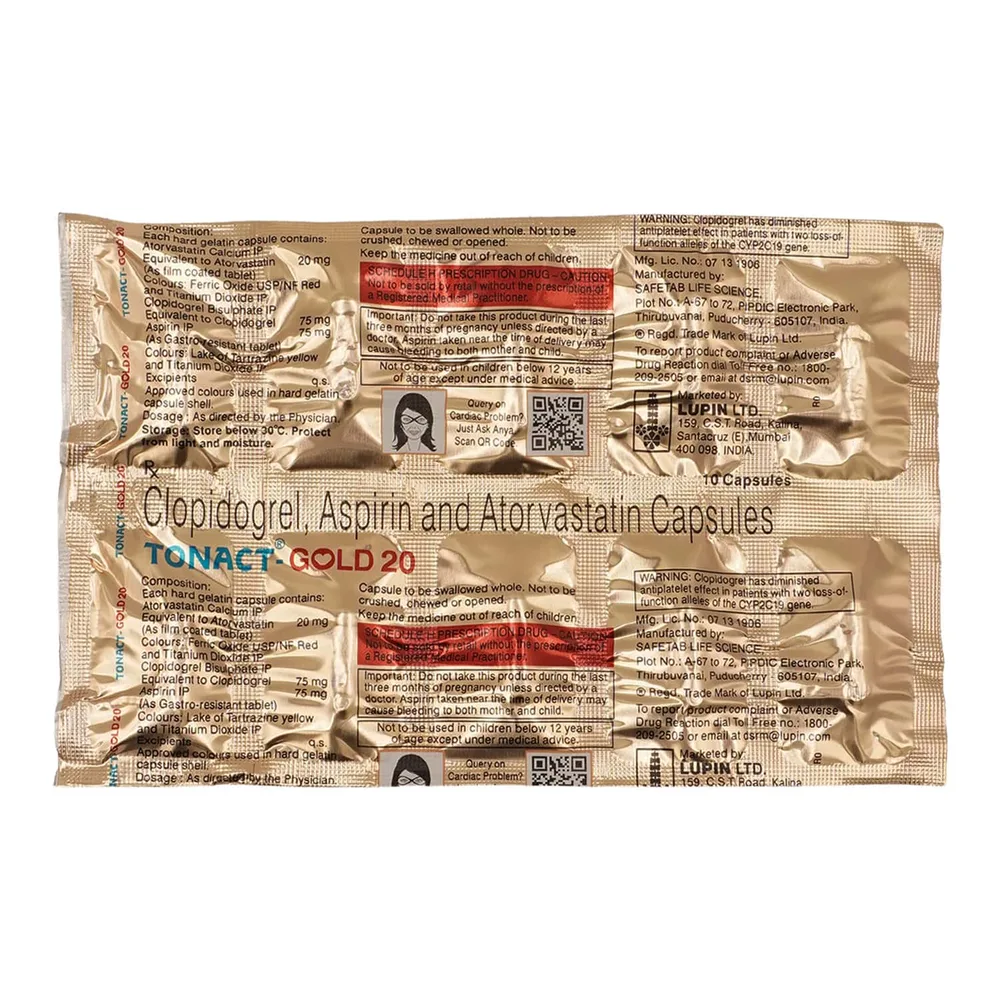 Tonact Gold 20mg Strip Of 10 Capsules