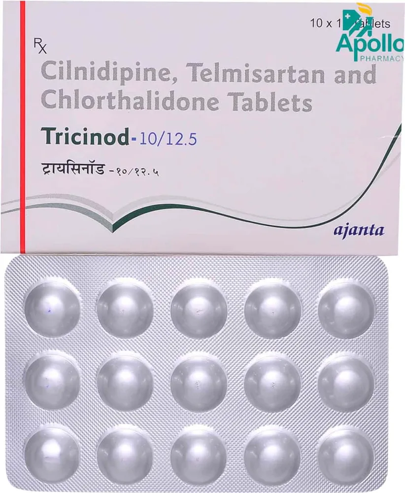 Tricinod 10/12.5mg Strip Of 15 Tablets