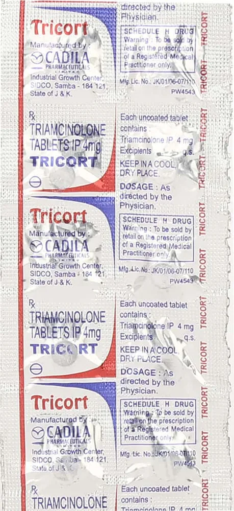 Tricort 4mg Strip Of 10 Tablets