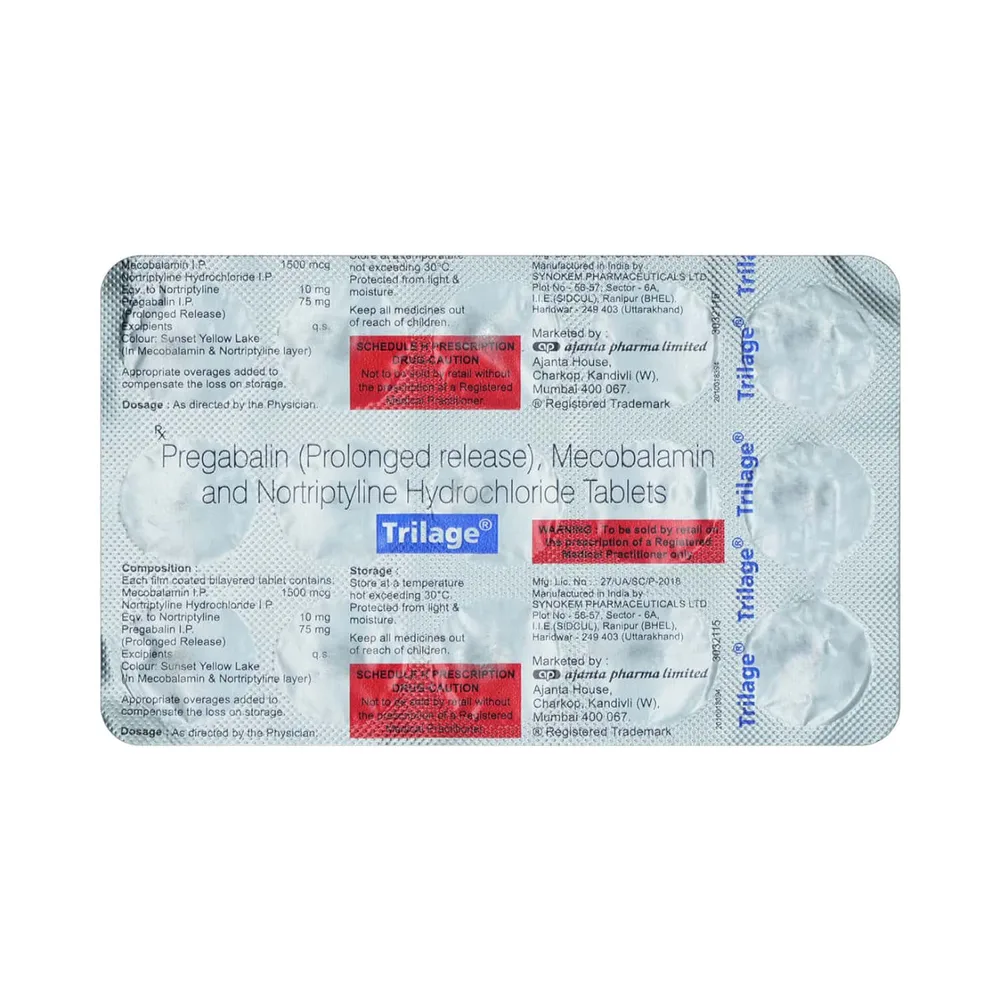 Trilage Strip Of 15 Tablets