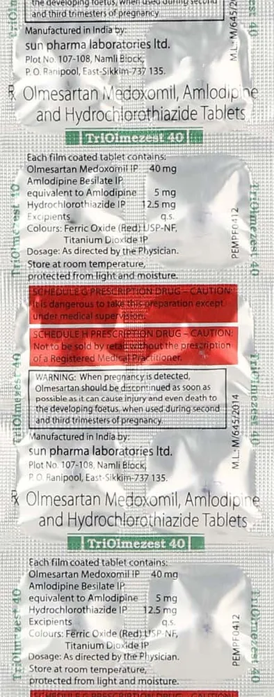 Triolmezest 40 Tablet