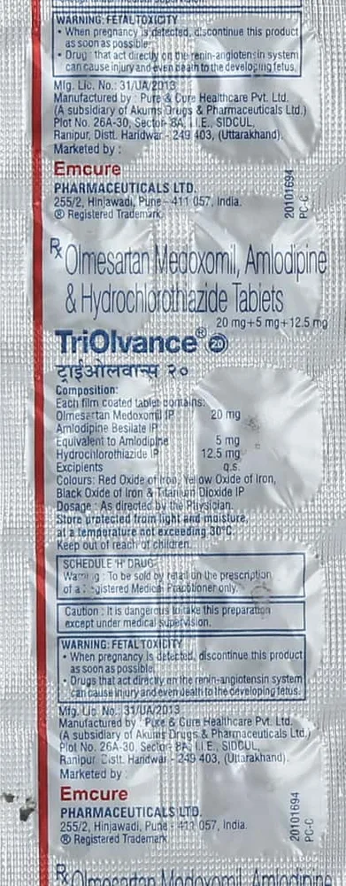 Triolvance 20mg Strip Of 10 Tablets