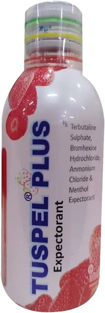 Tuspel Plus Strawberry Flavour Bottle Of 100ml Expectorant