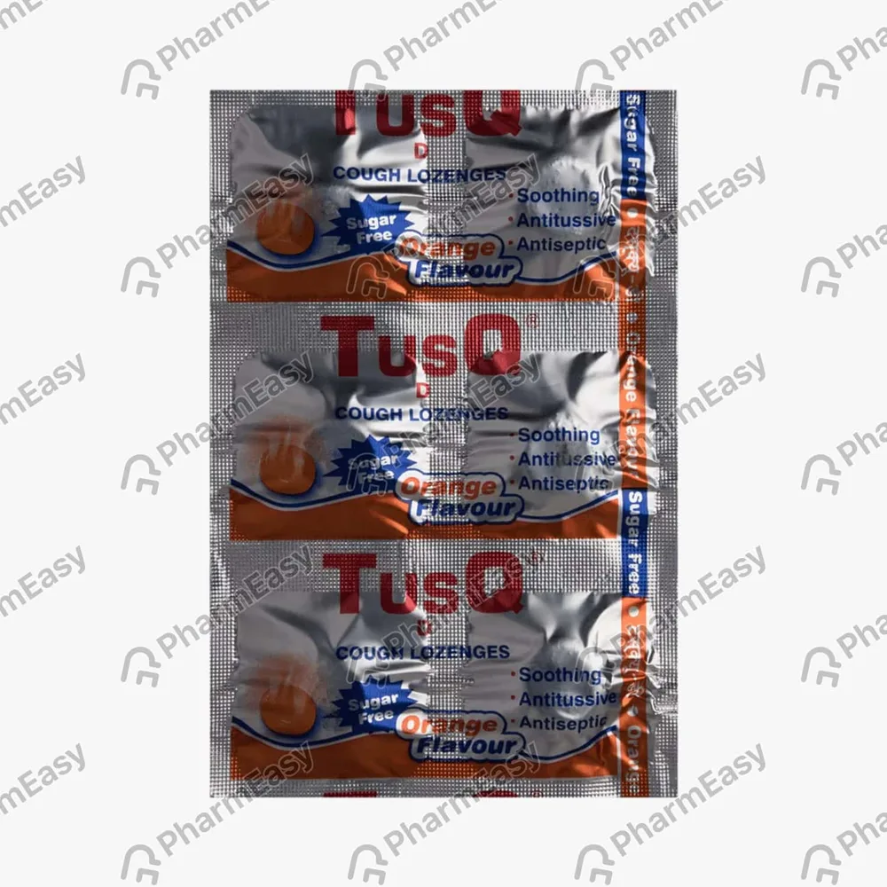 Tusq D Orange Flavour Sugar Free Lozenges 6'S